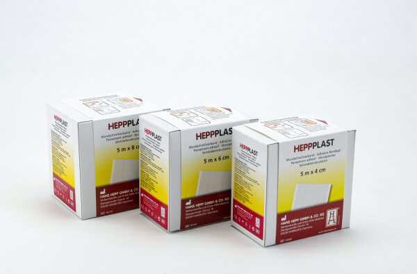HEPP Wundschnellverband Spenderbox, hypoallergen 5 m x 8 cm